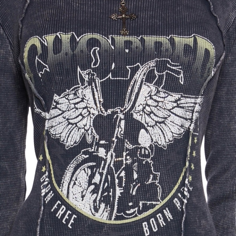 Chopper Graphic Long Sleeve Top